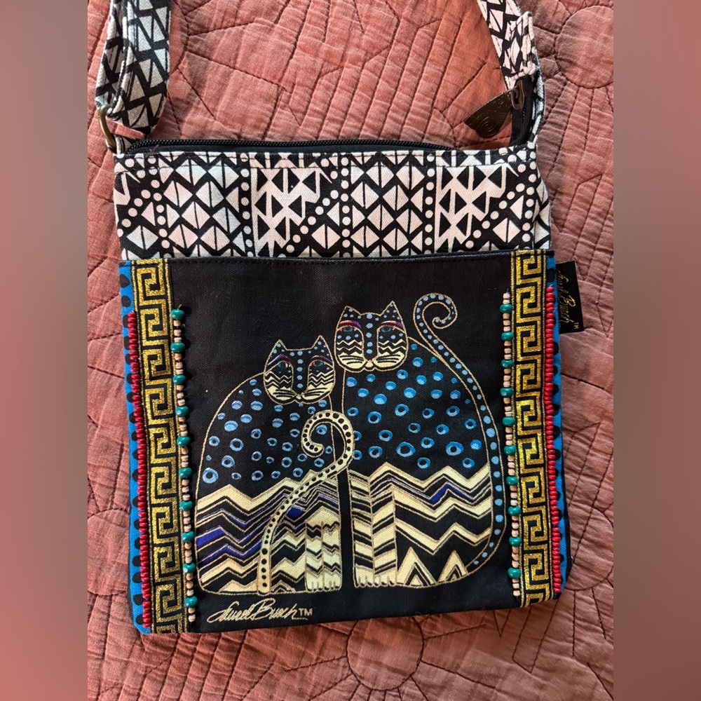 Vintage Laurel Burch Cats Crossbody Bag